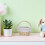 Lightweight Handheld Wicker Basket with Handle for Kids 8