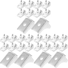 30Pcs Heavy Duty Steel Shelf Clips Silver Metal Cabinet Support