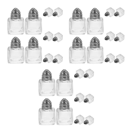 30Pcs Glass Seasoning Containers with Holes for Easy Spice Control
