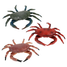 3Pcs Plastic Crab Figurines Lifelike Crab Statue Toys for Home Decor