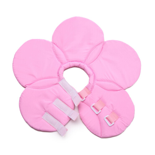 Pink Lightweight Cloth Pet Collar Safe Cone for Wound