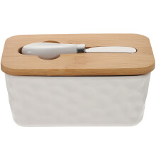 1Set Reusable Ceramic Butter Holder White Convenient Butter Storage