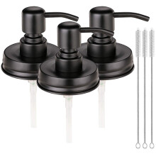 Zeepdispenserdeksels, Roestbestendige Pomp en Dekselvervanging voor Mason Jars of Andere Doe-Het-Zelflotionzeepdispensers, 3 Stuks