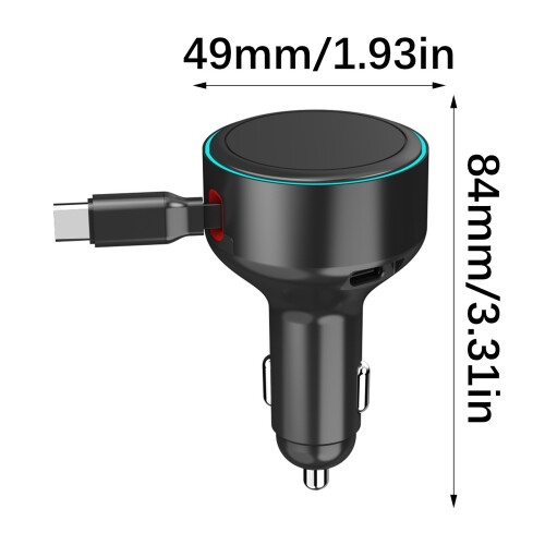 60W Powerful Double USB Universal Car Adapter Featuring Detection 2