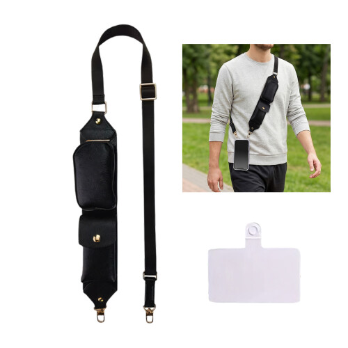 Adjustable PU Leather Crossbody Phone Lanyard Shoulder Strap For 1