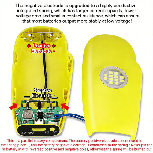 Battery Holder Case for Phone Electronics Charging-Yellow 1