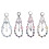 Elegant Crystal Beaded Bracelet Cellphone Strap Pendant-White 2