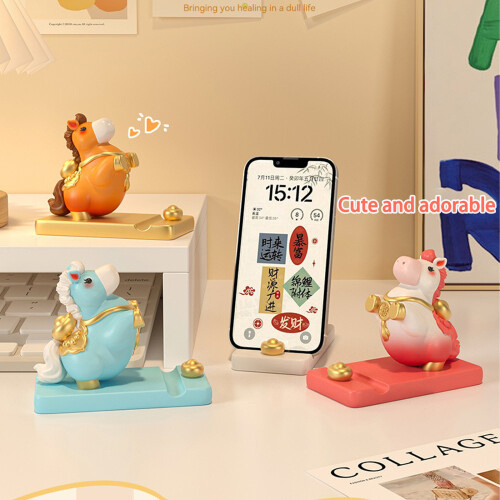 Support de smartphone en colophane solide avec-blanc et bleu 2