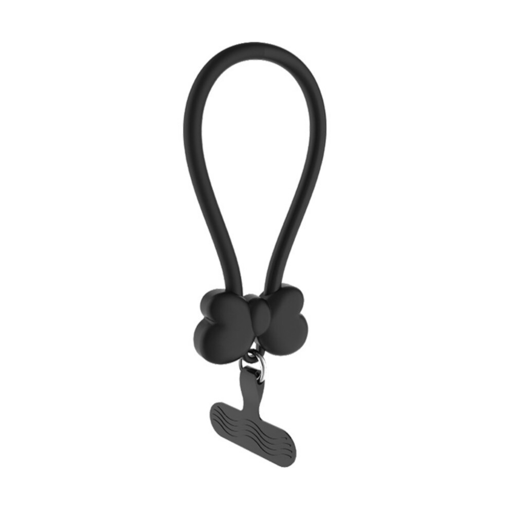 Cartoon Butterfly Phone Hanging Strap Rope Wristband For- Black 7704001073249