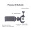 360 Degree Rotatable Phone Clip Holder with Adjustable Clamp for 7