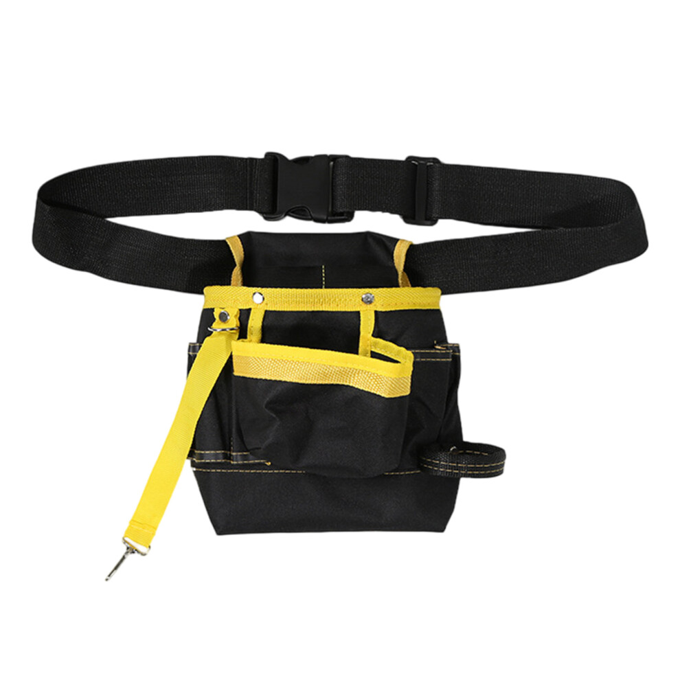 Oxford Cloth Tool Belt Electrician Tools Bag Waist Pouch-Yellow 7704001074611