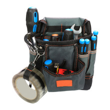 Oxford Cloth Tool Bag Maintenance Organizers Waist Pouch-Black