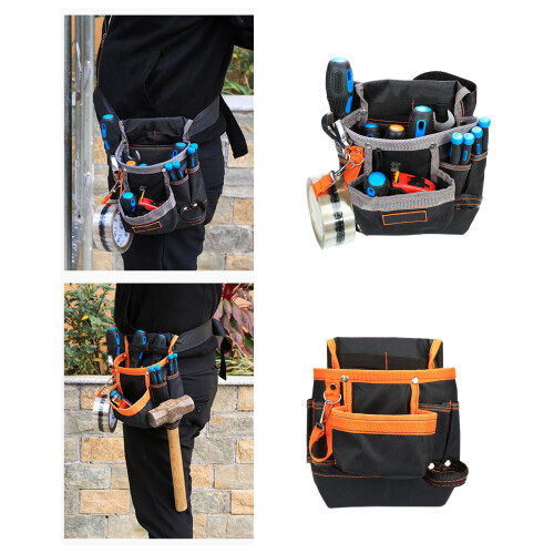 Multifunctional Tool Bag With Multiple Pockets Adjustable-Black 2