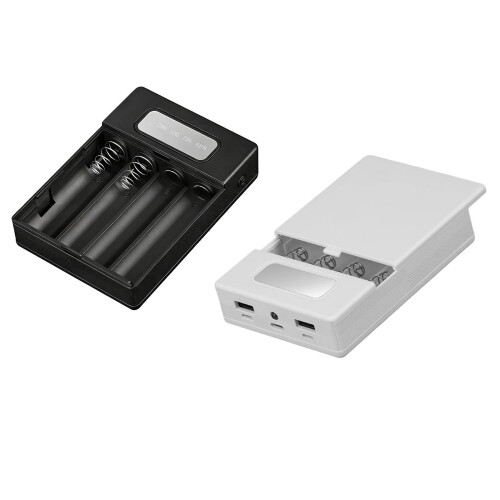 Portable Chargers Pack Shell Battery Holder Case for-White 1