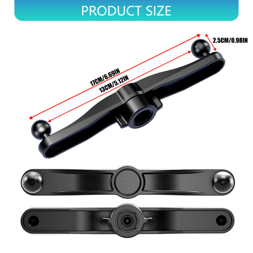 Double Phone Holder with 360 Rotation Adjustable Clamp for 4.5-7 2