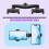 Double Phone Holder with 360 Rotation Adjustable Clamp for 4.5-7 7