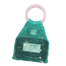 Mesh Rhinestones Bottle Holder Champagne Bottle-Emerald green