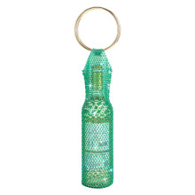 Pochette à vin avec poignée en métal élégante,-Vert