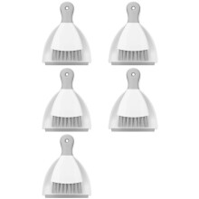 5X Kleine Bezem en Stofferset, -Handstofpan met Reinigingsborstelcombinatie voor Thuis, Desktop, Bank, Toetsenbord, Vegen