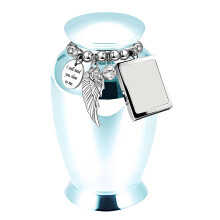 Elegant Pet Urn Casket Jar for Women Man Simple Urn-Sky Blue