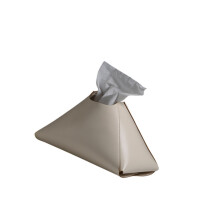 Versatile Artificial Leather Paper Towel Container Ideal-beige1
