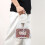 Resin Handle Wine Pouch Mesh Rhinestones-square fluorescent g 6