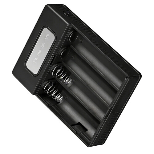 Coque d'alimentation de charge 18650 avec boîtier de-Noir