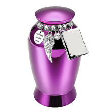 Elegant Pet Urn Casket Jar for Women Man Simple Urn for-Purple