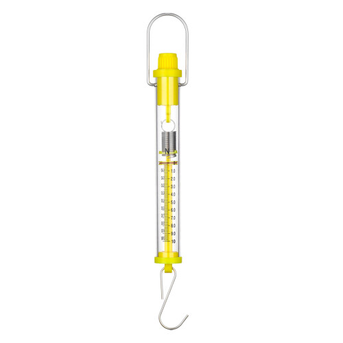 Yellow Cylinder Spring Scale Dynamometer Ideal for School-10N