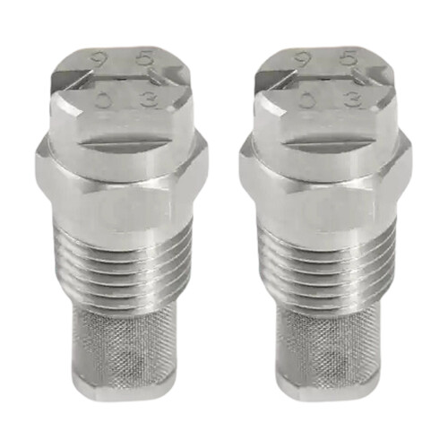 2pcs 1/4inch Threaded Fan Sprayer Nozzle With Stainless-9503