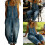 Stylish Women's Polyester Overalls Pant Breathable-Black L 4
