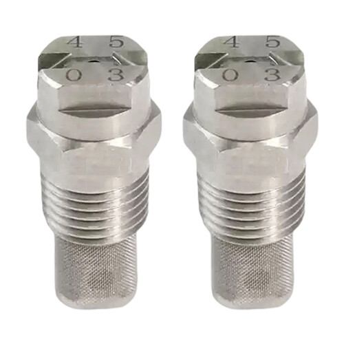 2pcs 1/4inch Threaded Fan Sprayer Nozzle With Stainless-4503