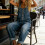 Stylish Women's Polyester Overalls Pant Breathable-Black L 6