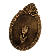 Resin Incenses Tray With Nonslip Base Antique-Bronze Oval