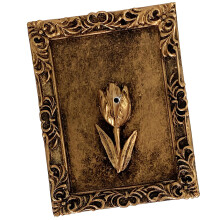 Stylish Resin Incenses Stick Holder With Antique-Bronze Square