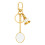 Gold Metal Tennis Racket Keychain Exquisite Simulation Design 1