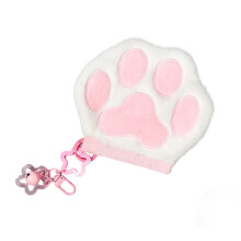 Coin Bag,Small Coin Purse Magnetic Closure Keyring-white powder