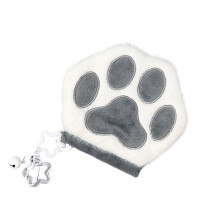 Cosmetic Items Bag Coin Purse Keychain,Lovely Small-white gray