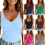 Elegant V Neck Cami Top Wrinkle Resistant Polyester-Black S 2
