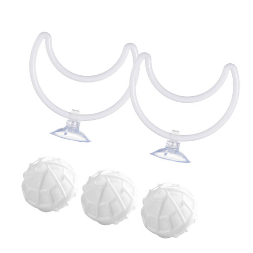 Suction Cup Mounted Exercise Rings For Fish Tanks-Mooon shaped
