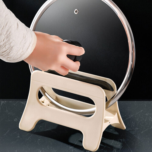ABS Cutting Board Storage Rack For Countertop Keep-Creamcolor 2