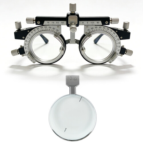 Optometry Testing Lenses Set With Silver Metal Border-Prism 2 2
