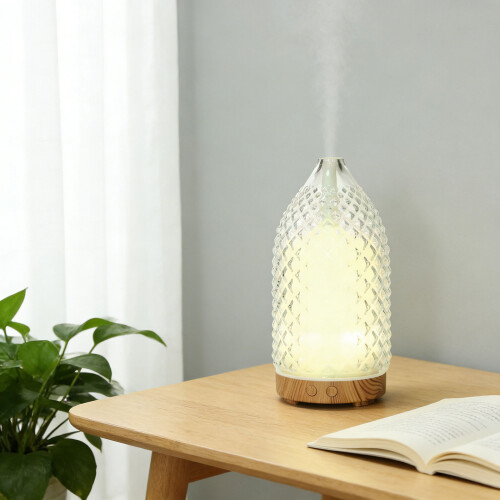 USB Humidifier for Bedroom Cool Misting Humidifier With 7-Black 2