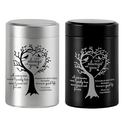 Multifunctional Miniature Cremation Urn Aluminum Pet-Black 1