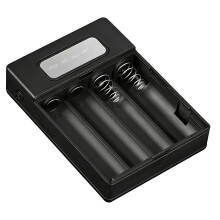 18650 Batterijdoos Case Opladers Pack Shell met LED &-Zwart