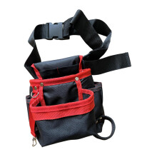 Ceinture à outils en tissu Oxford pour électricien-Rouge