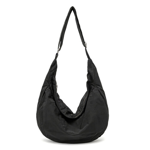 Lightweight And Practical Nylon Crossbody Bag For-Black