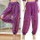 Belly Dance Costume Coin Lantern Pants Side Split-Lake Blue 3