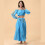 2pcs Comfortable Belly Dance Performances Set Long-Lake Blue 6