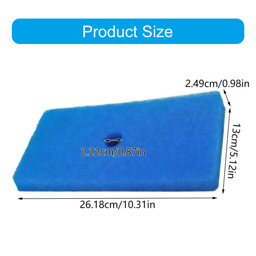 2 Pairs Sponge Filter Pads Pond Filter Media for Filter Box 2